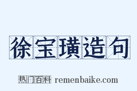 徐宝璜造句是什么意思的图片